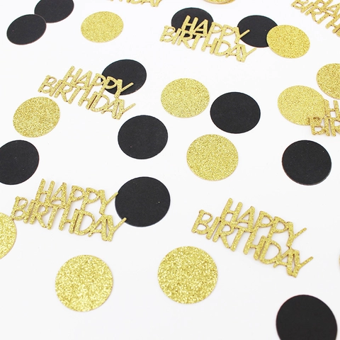 Coriandoli Per Feste Di Buon Compleanno Lettere Numeri Cerchi In Cartoncino Glitterato Decorazione Per Tavolo Compleanno DIY