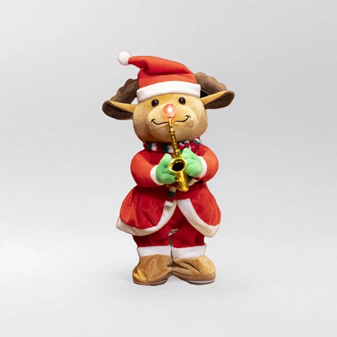 Singing Dancing Christmas Electric Plush Toy Recording Glowing Musical Santa Reindeer Tree For Holiday Decoration