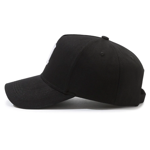 Casquette De Baseball En Coton Lettre Gothique Brodée Ajustable Chapeau De Soleil Extérieur Tendance Pour Hommes Et Femmes
