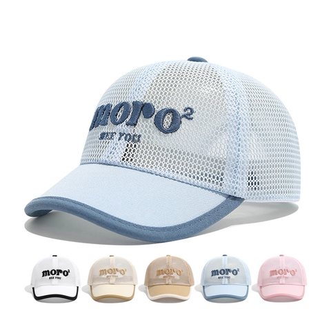 Cappello Da Baseball Bambini Traspirante Rete Trucker Ricamo Lettere Poliestere Protezione Solare All Aperto