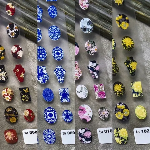 Pegatinas De Arte De Uñas Ultra Delgadas Flexibles Florales Estilo Chino Decoración De Manicura Porcelana Azul Y Blanca DIY