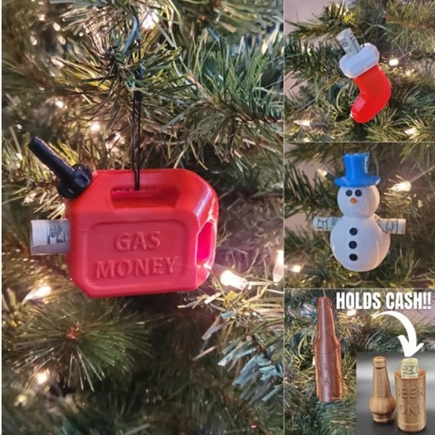 Ornamento Di Natale Tanica Di Gas Porta Soldi In Plastica Forma Jerry Can Decorazione Appesa Regalo Di Vacanza