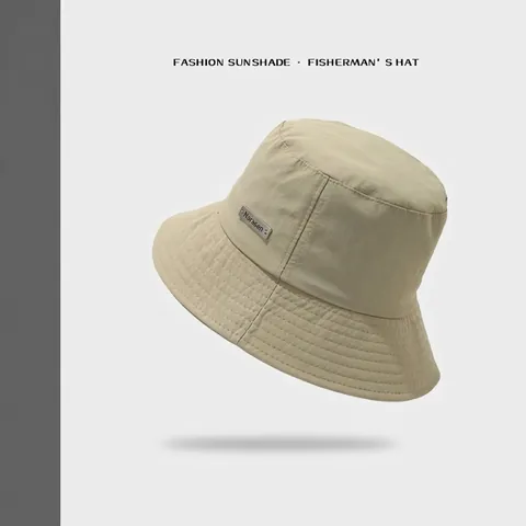 Bucket Hat Waterproof Quick Dry Polyamide Sun Protection Foldable Adjustable Solid Color Casual Fashion Women