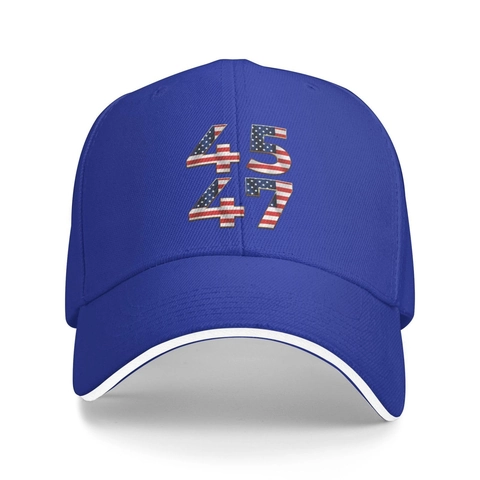 Baseball Cap USA Flag Pattern Printed Numbers Adjustable Outdoor Sun Hat Unisex Polyester Cotton Casual