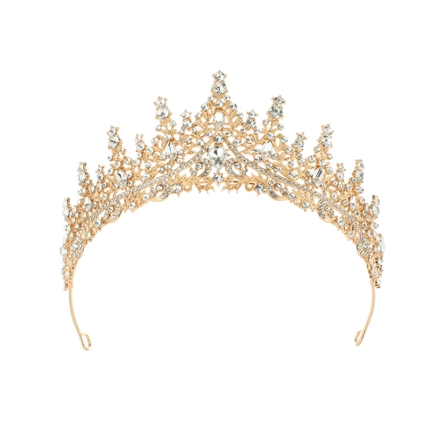 Tiara Corona Sposa Lusso Lega Strass Luccicante Matrimonio Compleanno Festa Accessori Capelli Donne