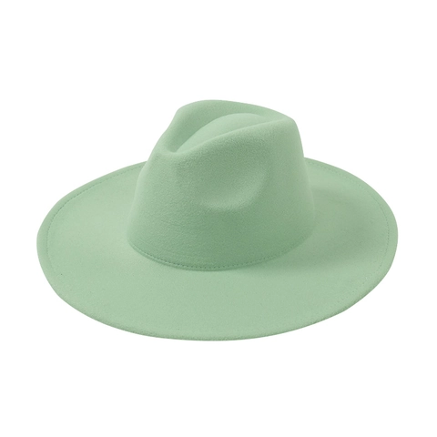 Retro Fedora Hat Polyester Felt Wide Brim Pinched Crown Solid Color Elegant Jazz Cap For Men Women Versatile Style