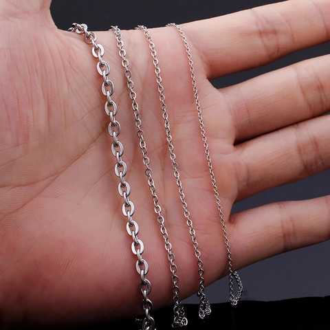 Collana A Catena In Acciaio Inossidabile Lucidato Per Uomo E Donna Gioielli Minimalisti In Acciaio Al Titanio Chiusura Moschettone
