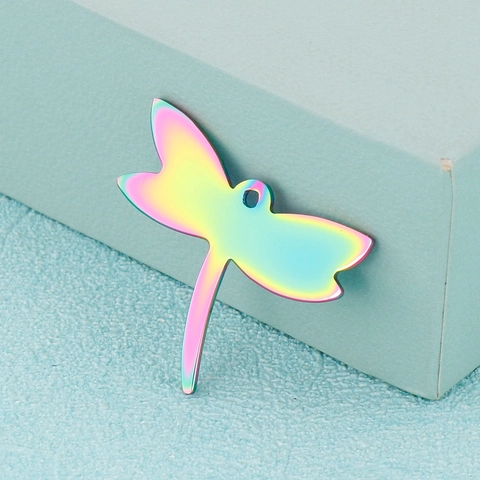 Dragonfly Pendants Stainless Steel Rhinestone DIY Jewelry Making Accessories Animal Insect Charms For Necklace
