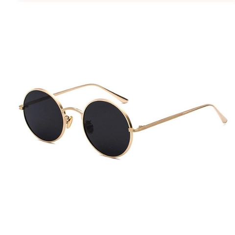 Retro Ronde Zonnebril Metalen Frame UV400 Bescherming Vintage Punk Hip Hop Brillen Voor Mannen Vrouwen Buitenfeest