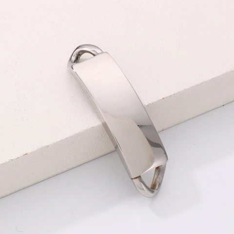 Gebogen Armband Connector Bar Roestvrij Staal Gepolijst Blanco Plaat Sieraden Maken DIY Accessoire Mode