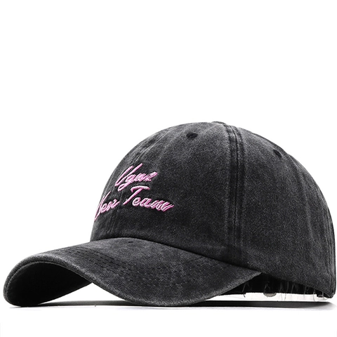 Gorra De Béisbol De Algodón Lavado Retro Bordada Parte Superior Suave Ajustable Dad Hat Vintage Street Protección Solar