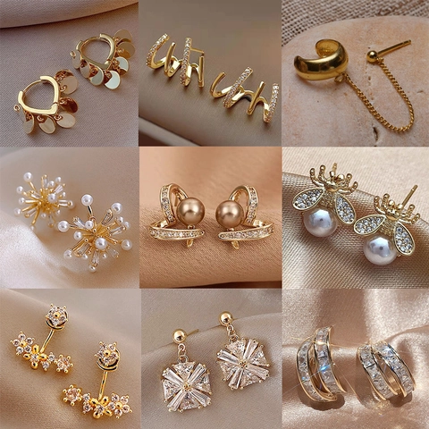 Set Nia Oro: Elegante Collana e Orecchini in Lega di Metallo