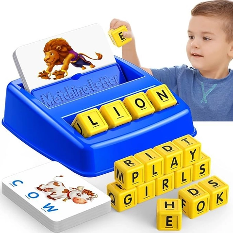 Gioco Di Abbinamento Lettere Ortografia Parole Matematica Giocattolo Educativo Cubi Cognitivi Carte Sviluppo Precoce Bambini