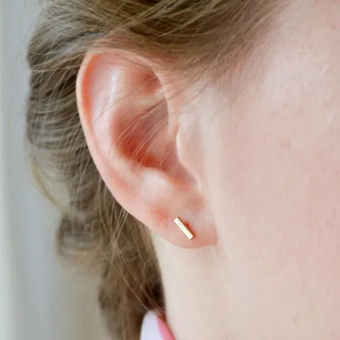 Minimalist Stainless Steel Bar Ear Studs Geometric Punk Style Modern Earrings For Women Daily Jewelry Gift