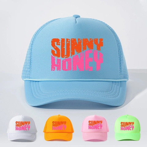 Vintage Trucker Hat Polyester Breathable Mesh Back Sun Protection Summer Outdoor Adjustable For Men Women