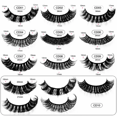 Ρωσικές Βλεφαρίδες Strip DD Curl Faux Mink Ψεύτικες Βλεφαρίδες Πλούσιες Φυσικές Πολυεπίπεδες Επαναχρησιμοποιούμενες Μακιγιάζ Ματιών