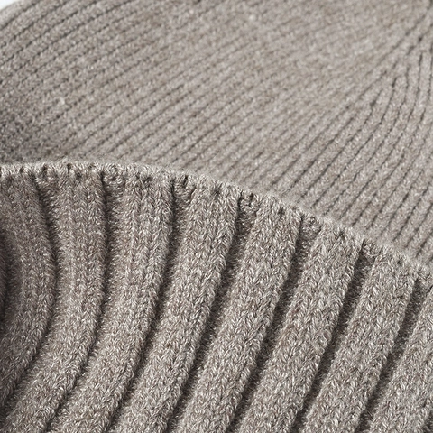 Gorro De Punto Acanalado Hilo De Núcleo Grueso Cálido Invierno Exterior Gorro Con Dobladillo Color Sólido Unisex