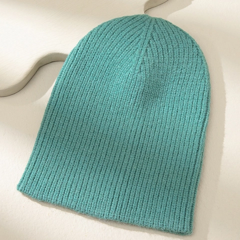 Knitted Beanie Hat Soft Acrylic Ribbed Warm Winter Outdoor Daily Casual Simple Versatile Solid Color For Men Women