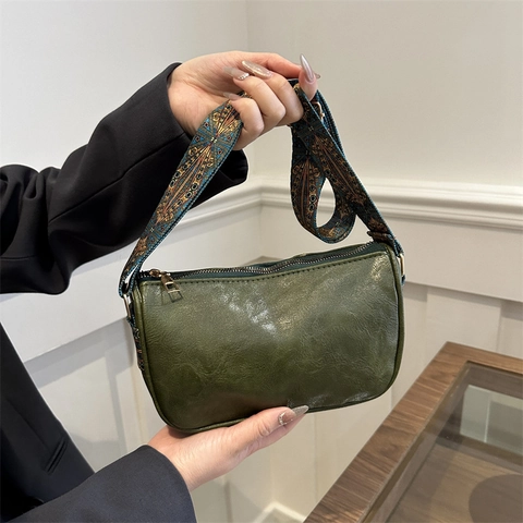 Borsa A Tracolla Boho In Morbida Pelle PU Con Ampia Tracolla Intrecciata Borsa A Spalla Casual Capiente Stile Etnico Per Donna