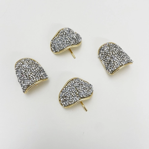 Molletta Per Capelli Con Gancio Per Coda Di Cavallo A Forma Di Ventaglio Lega Strass Design Stellato Luccicante Accessorio Elegante