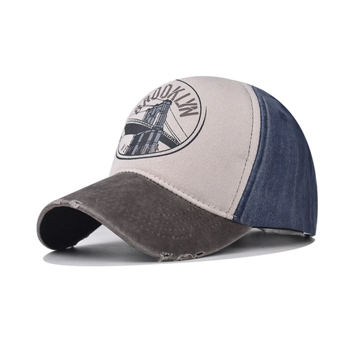 Vintage Washed Distressed Brooklyn Baseball Cap For Men Women New York Bridge Pattern Adjustable Hip Hop Cotton Snapback Hat