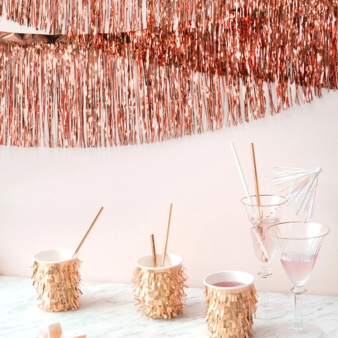 Metallic Foil Fringe Curtain Tinsel Backdrop Shiny Wall Hanging Decoration Birthday Party Wedding Celebration Photo Booth