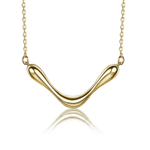 925 Sterlingsilber V-Förmige Schlüsselbeinkette Für Damen Minimalistische Geometrische Halskette Mit Flüssigem Anhänger Schmuck Geschenk