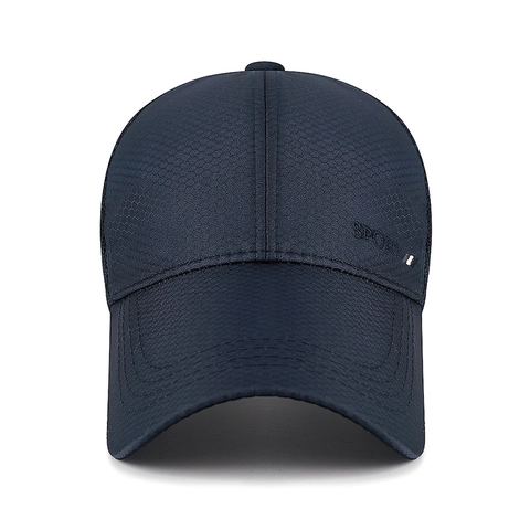 Casquette De Baseball En Maille Polyester Respirante Protection Solaire Longue Visière Sport Plein Air Hommes Femmes