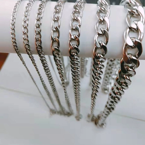 Collar De Cadena Cuban Link Acero Inoxidable Hip Hop Minimalista Joyería De Moda Para Hombres Y Mujeres Tendencia