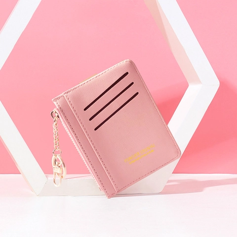 Mini Portamonete Portafoglio In Pelle PU Con Cerniera E Gancio Chiave Multi Slot Per Carte Stile Coreano Per Donne Ragazze