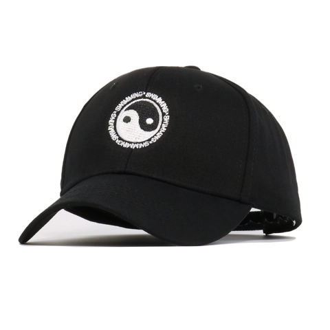 Cappellino Da Baseball Ricamato Yin Yang Tai Chi Cotone Regolabile Cappello Da Sole Traspirante Sport All'Aperto Unisex