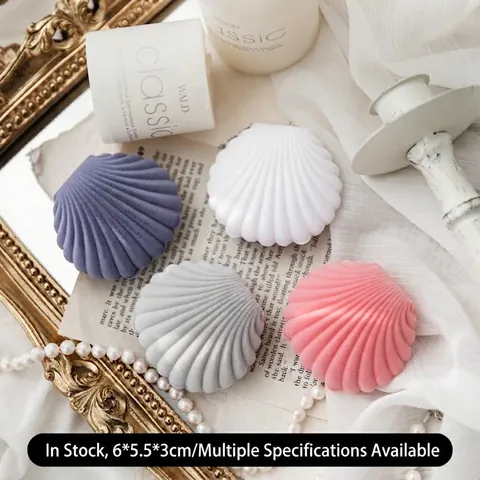 Shell Shape Jewelry Box Flocking Velvet Mini Portable Travel Case For Ring Earring Pendant Storage Creative Elegant Scallop