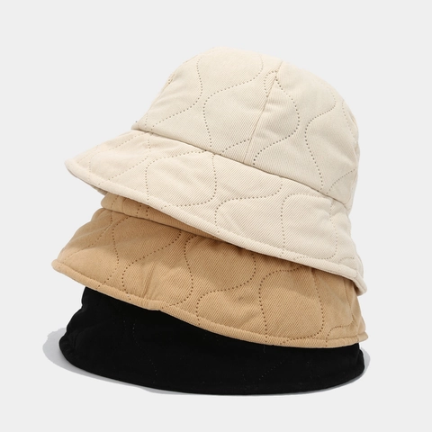 Gorro De Pescador De Pana Acolchado Invierno Cálido A Prueba De Viento Color Sólido Sombrero De Lavabo Al Aire Libre Para Mujeres Moda Casual
