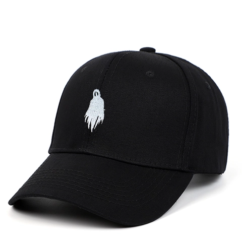 Berretto Da Baseball Ricamo Fantasma Twill Di Cotone Cappello Sole Regolabile Streetwear Stile Hip Hop Per Uomini Donne Halloween