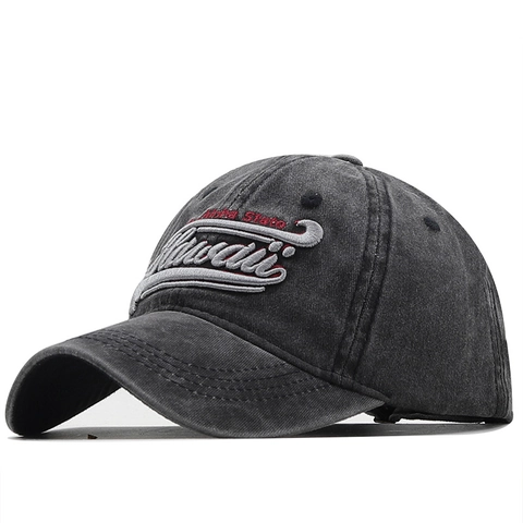 Gorra De Béisbol Algodón Lavado Hawaii Bordado 3D Retro Visera Curva Gorro De Sol Ajustable Unisex
