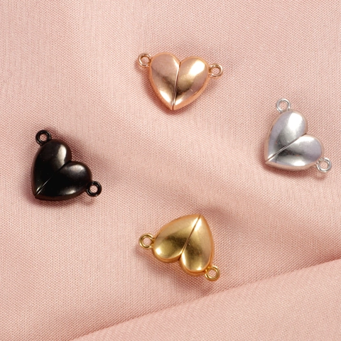 Chiusure Magnetiche A Cuore Acciaio Inossidabile Connettori Per DIY Collana Bracciale Accessori Gioielli Lucidato A Specchio