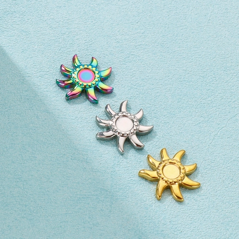 Stainless Steel Sun Pendants Sunburst Charms For Necklace Earring DIY Jewelry Making Celestial Electroplated Exquisite