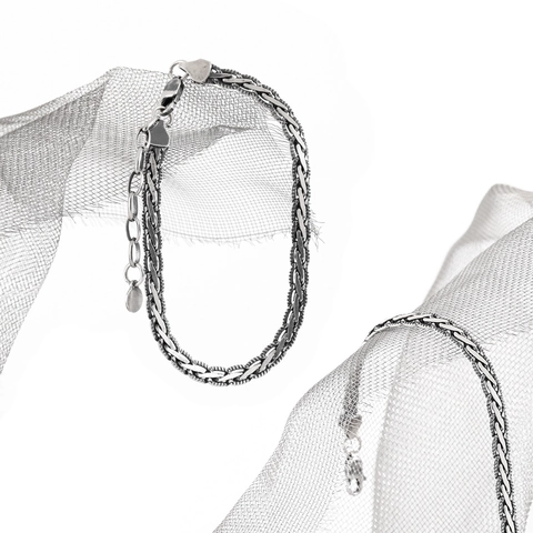 S925 Sterling Zilver Geweven Slangenbot Armband Retro Geoxideerd Zilveren Ketting Armband Minimalistische Sieraden Vrouwen Cadeau