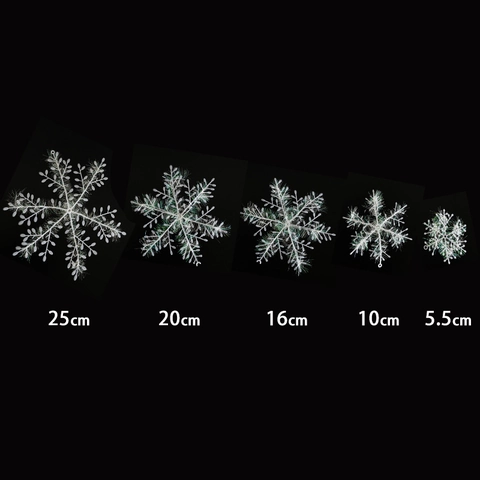 Addobbi Fiocchi Di Neve Bianchi Plastica Filo Iriscente Decorazioni Da Appendere Per Albero Di Natale Decorazioni Invernali