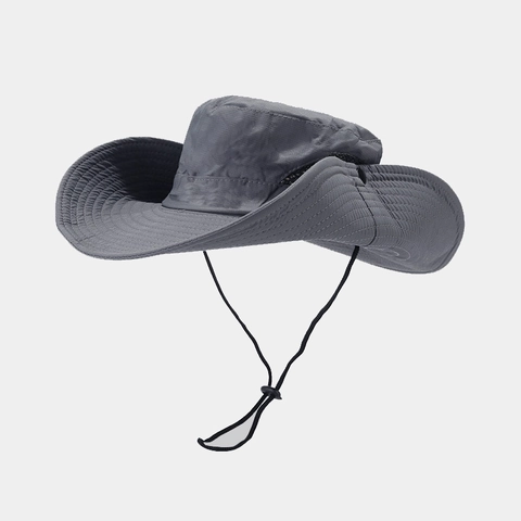 Wide Brim Sun Hat Quick Dry Nylon Mesh Breathable Windproof Adjustable Strap Outdoor Fishing Hiking Boonie Bucket Hat