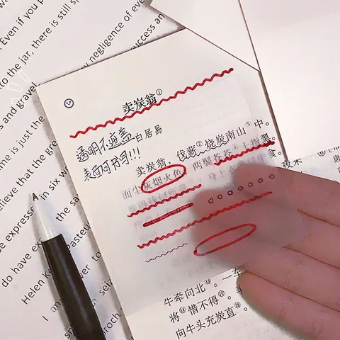 Note Adesive Trasparenti Impermeabili PET Blocchi Note Autoadesivi Rimovibili Per Annotazione Libri Ufficio Scuola