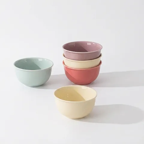 Keramikschalen Mikrowellengeeignet Unterglasurfarbe Geschirr Hitzebeständig Modern Minimalistisch Gewellter Rand Müsli Reis