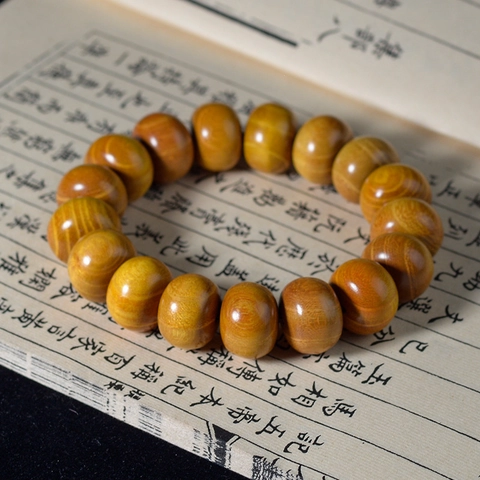 Natürliches Holzperlen Armband Sandelholz Ebenholz Abakus Perlen Meditation Buddhistische Gebetsperlen Zen Stil Unisex