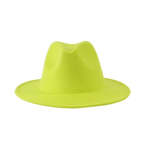 Fedora Hat Wide Brim Cotton Polyester Felt Retro Jazz Cap Vintage Pinched Crown Solid Color Elegant For Women Men