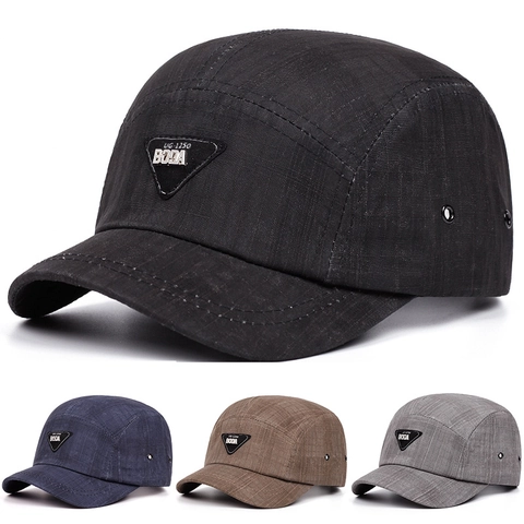 Camper Hat Cotton Acrylic Ripstop Flat Brim Adjustable Strap Outdoor Streetwear Cap For Men Women