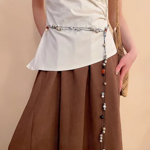 Catena In Vita Con Perline Boho Per Donna Cintura Lunga Multistrato Etnica Retrò Con Perline In Resina Conchiglia Acrilica