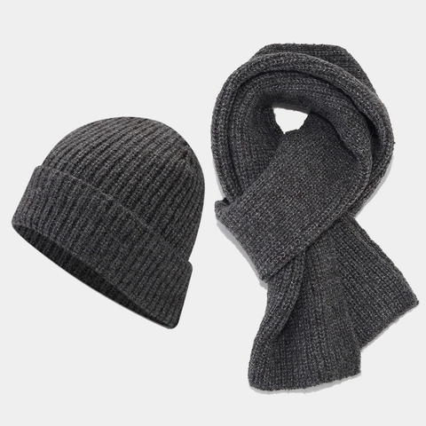 Cappello E Sciarpa In Maglia Acrilica Invernale Ispessito Caldo A Costine Outdoor Casual Stile Coreano Per Uomo Donna