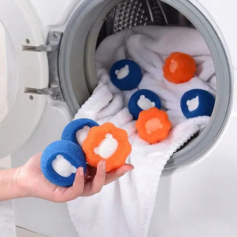 Washing Machine Laundry Ball Anti Tangle Hair Catcher Filter Reusable Cartoon Panda Sponge Cleaning Household Accessory
