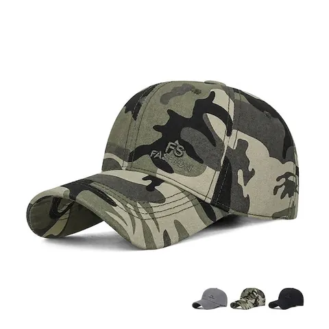 Berretto Da Baseball In Cotone Con Lettere Ricamate Camouflage Regolabile Cappello Da Sole All Aperto Per Uomini Donne Moda Casual