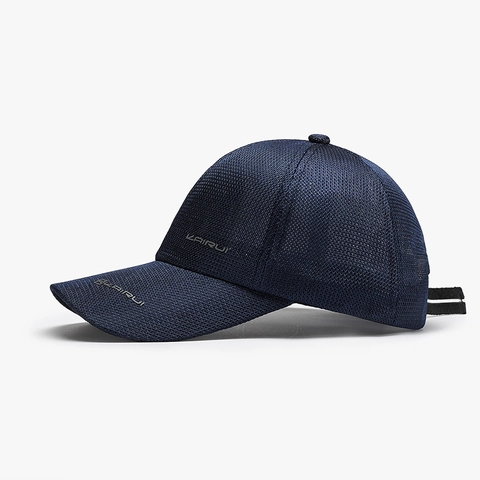 Mesh Baseball Cap Breathable Polyester Sun Protection Outdoor Sports Adjustable Strapback Trucker Hat For Men Women